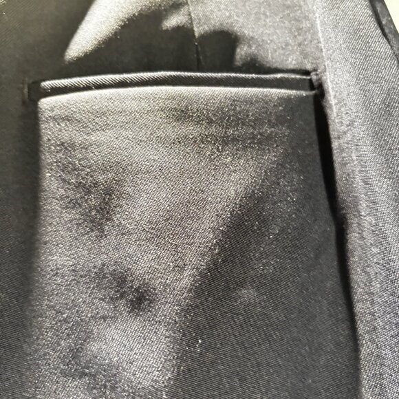 Haggar Dress Pants Mens Expand-o-Matic Navy Size 40/31 Back Button Missing - Picture 10 of 14